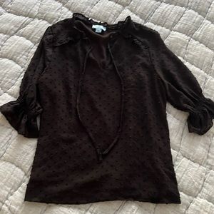 Size medium black lined blouse